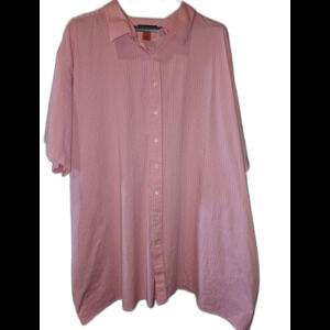 NYNE New you, New Energy pink/white striped button up dress shirt 6xl, item 0040